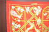 Authentic HERMES Carre 90 Scarf "Caraibes" Silk Red J1747