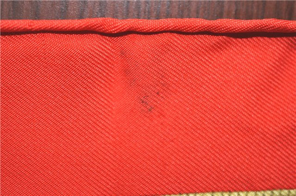 Authentic HERMES Carre 90 Scarf "Caraibes" Silk Red J1747