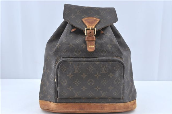Authentic Louis Vuitton Monogram Montsouris GM Backpack M51135 LV J1750