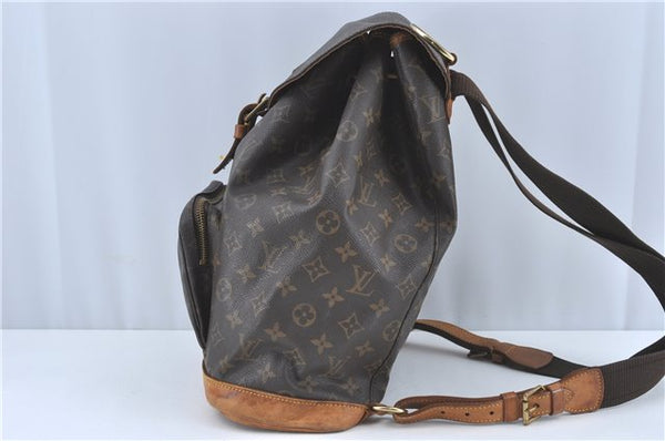 Authentic Louis Vuitton Monogram Montsouris GM Backpack M51135 LV J1750