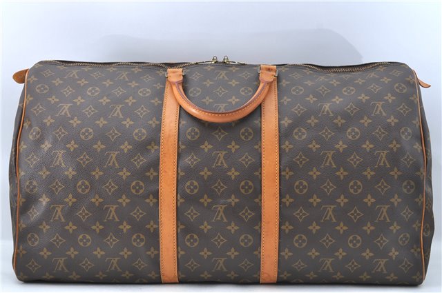 Authentic Louis Vuitton Monogram Keepall 60 Travel Boston Bag M41422 LV J1755