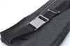 Authentic GUCCI Waist Body Bag Canvas Leather 28566 Black J1756