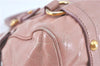 Authentic MIU MIU Ribbon Leather 2Way Shoulder Hand Bag Purse Pink J1758