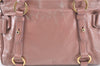 Authentic MIU MIU Ribbon Leather 2Way Shoulder Hand Bag Purse Pink J1758