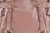 Authentic MIU MIU Ribbon Leather 2Way Shoulder Hand Bag Purse Pink J1758