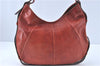 Authentic YVES SAINT LAURENT Mombasa Shoulder Hand Bag Leather 205118 Red J1759