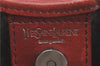 Authentic YVES SAINT LAURENT Mombasa Shoulder Hand Bag Leather 205118 Red J1759