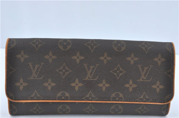 Authentic Louis Vuitton Monogram Pochette Twin GM Shoulder Bag M51852 LV J1763