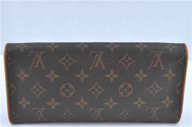 Authentic Louis Vuitton Monogram Pochette Twin GM Shoulder Bag M51852 LV J1763