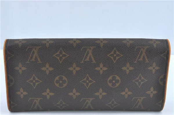 Authentic Louis Vuitton Monogram Pochette Twin GM Shoulder Bag M51852 LV J1763