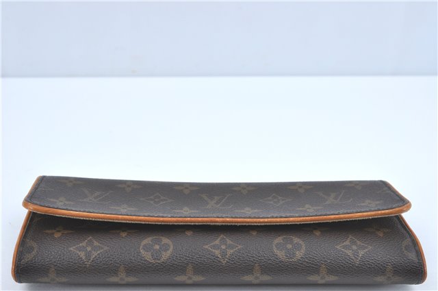 Authentic Louis Vuitton Monogram Pochette Twin GM Shoulder Bag M51852 LV J1763