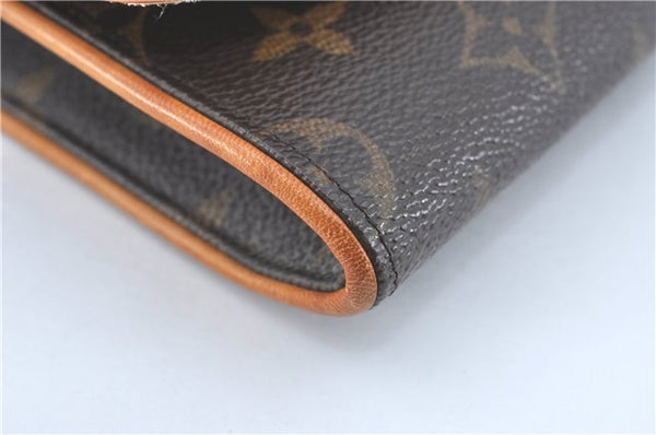 Authentic Louis Vuitton Monogram Pochette Twin GM Shoulder Bag M51852 LV J1763