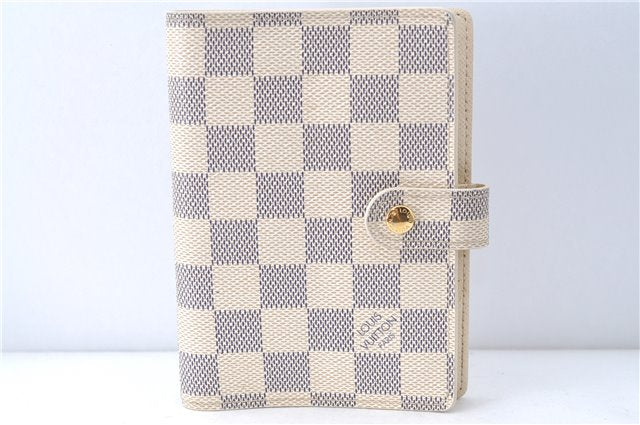 Authentic Louis Vuitton Damier Azur Agenda PM Day Planner Cover R20706 LV J1765