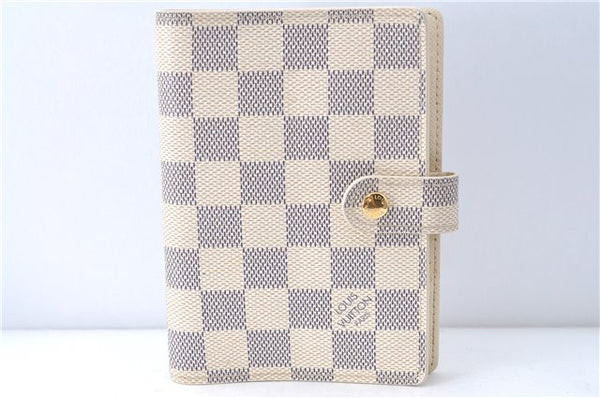 Authentic Louis Vuitton Damier Azur Agenda PM Day Planner Cover R20706 LV J1765