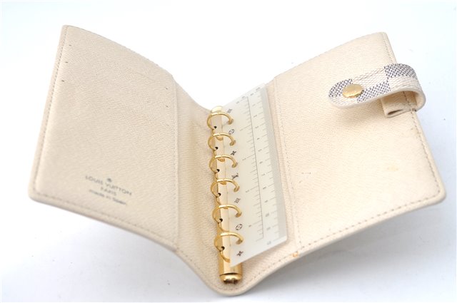 Authentic Louis Vuitton Damier Azur Agenda PM Day Planner Cover R20706 LV J1765