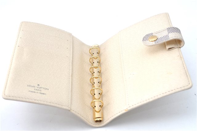 Authentic Louis Vuitton Damier Azur Agenda PM Day Planner Cover R20706 LV J1765
