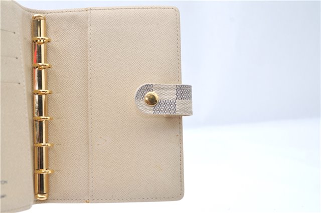 Authentic Louis Vuitton Damier Azur Agenda PM Day Planner Cover R20706 LV J1765
