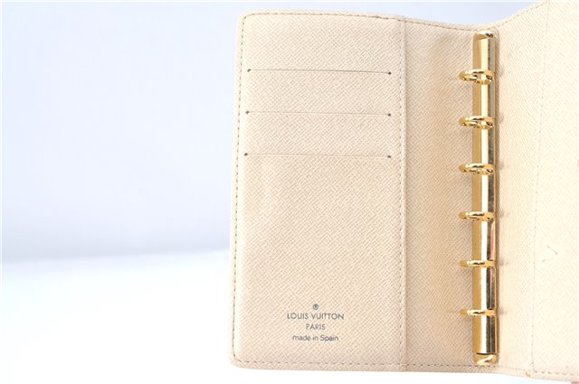 Authentic Louis Vuitton Damier Azur Agenda PM Day Planner Cover R20706 LV J1765