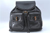 Authentic GUCCI Bamboo Backpack Leather Black J1768