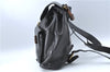 Authentic GUCCI Bamboo Backpack Leather Black J1768