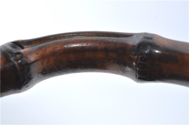 Authentic GUCCI Bamboo Backpack Leather Black J1768