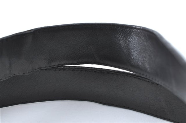 Authentic GUCCI Bamboo Backpack Leather Black J1768