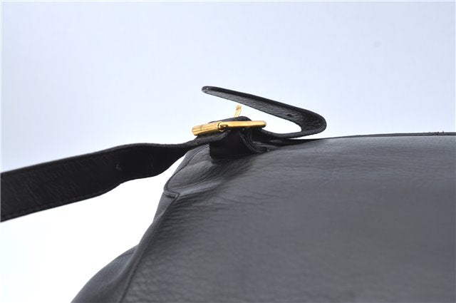 Authentic GUCCI Bamboo Backpack Leather Black J1768