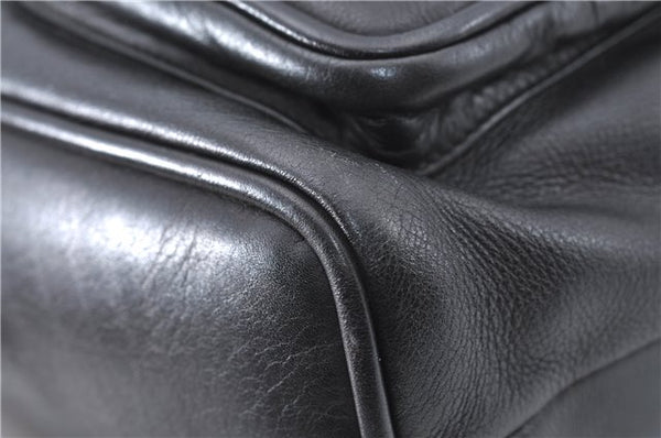 Authentic GUCCI Bamboo Backpack Leather Black J1768