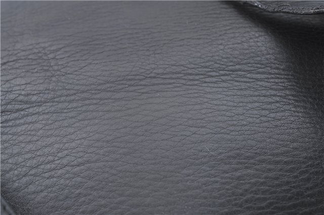 Authentic GUCCI Bamboo Backpack Leather Black J1768