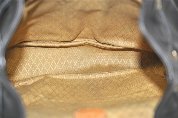 Authentic GUCCI Bamboo Backpack Leather Black J1768