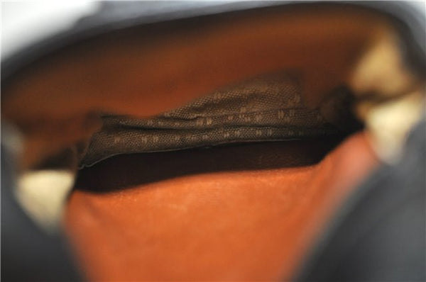 Authentic GUCCI Bamboo Backpack Leather Black J1768