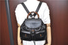 Authentic GUCCI Bamboo Backpack Leather Black J1768