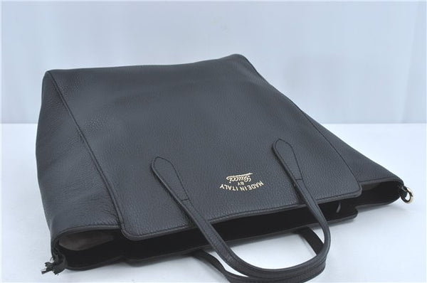 Authentic GUCCI 2Way Shoulder Tote Bag Leather 368824 Black J1769