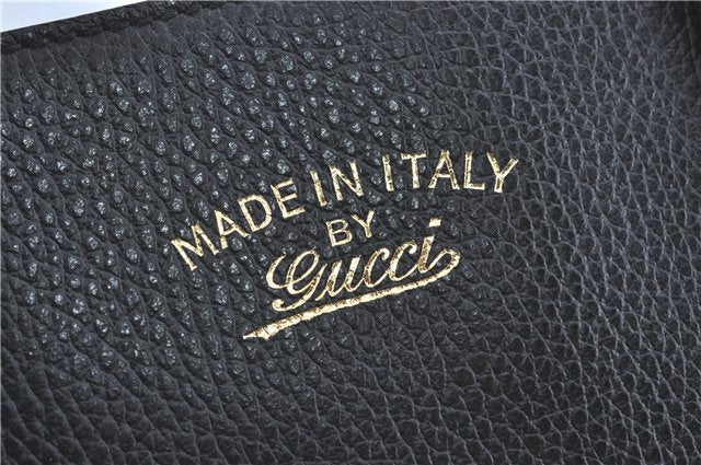 Authentic GUCCI 2Way Shoulder Tote Bag Leather 368824 Black J1769