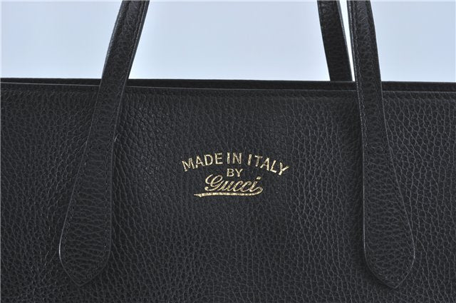 Authentic GUCCI 2Way Shoulder Tote Bag Leather 368824 Black J1769