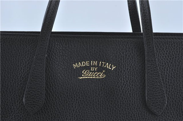 Authentic GUCCI 2Way Shoulder Tote Bag Leather 368824 Black J1769