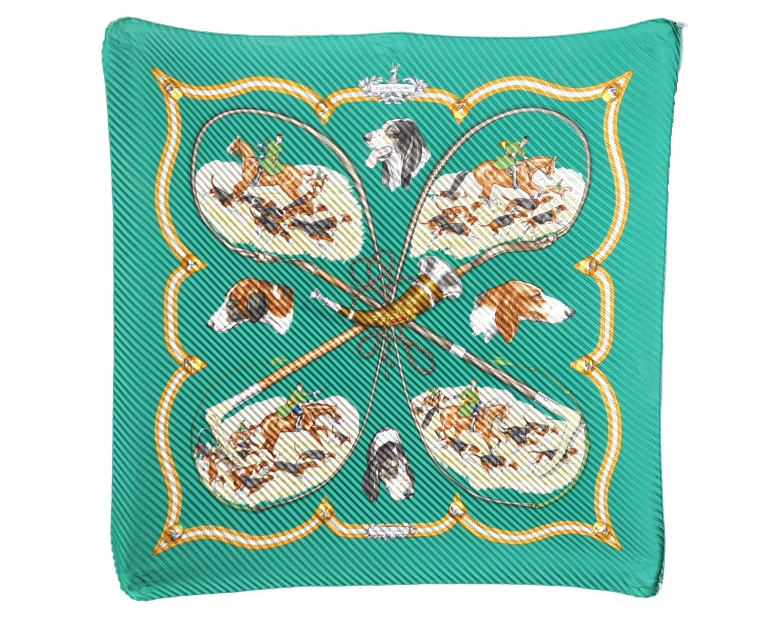 Authentic HERMES Pleats Scarf 