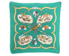 Authentic HERMES Pleats Scarf "LE LAISSER COURRE" Silk Green J1771