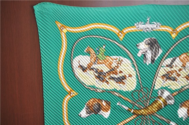 Authentic HERMES Pleats Scarf 