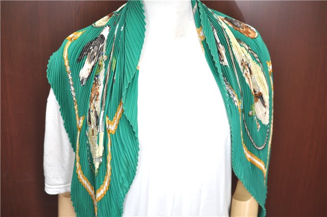 Authentic HERMES Pleats Scarf 