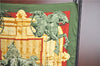 Auth HERMES Carre 90 Scarf "LA FONTAINE DE BARTHOLDI" Silk Khaki Green J1773