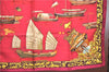 Authentic HERMES Carre 90 Scarf "JUNQUES ET SAMPANS" Silk Purple J1774