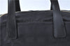 Authentic CHANEL New Travel Line Hand Bag Purse Nylon Leather Black J1776