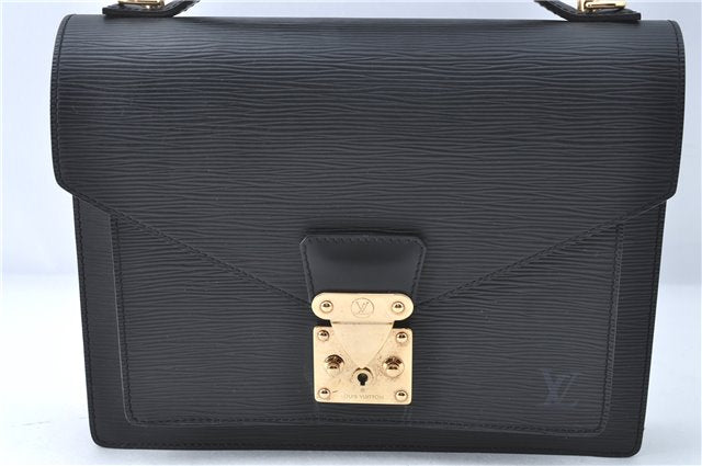 Authentic Louis Vuitton Epi Monceau 2Way Shoulder Hand Bag Black M52122 LV J1777