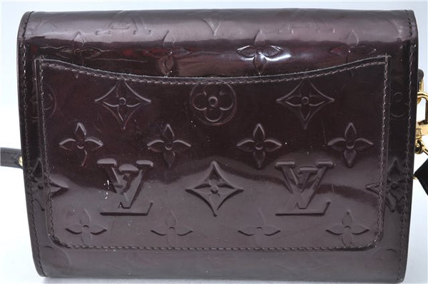 Auth Louis Vuitton Vernis Rossmore PM Shoulder Cross Bag M91546 Wine Red J1778