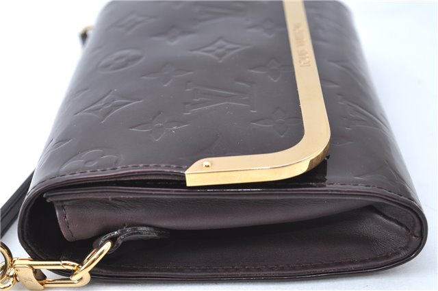 Auth Louis Vuitton Vernis Rossmore PM Shoulder Cross Bag M91546 Wine Red J1778