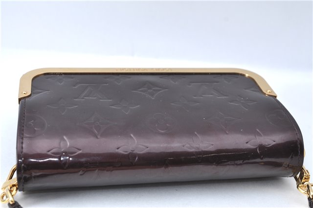 Auth Louis Vuitton Vernis Rossmore PM Shoulder Cross Bag M91546 Wine Red J1778