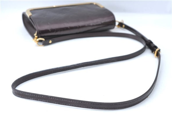 Auth Louis Vuitton Vernis Rossmore PM Shoulder Cross Bag M91546 Wine Red J1778