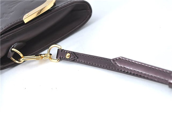 Auth Louis Vuitton Vernis Rossmore PM Shoulder Cross Bag M91546 Wine Red J1778