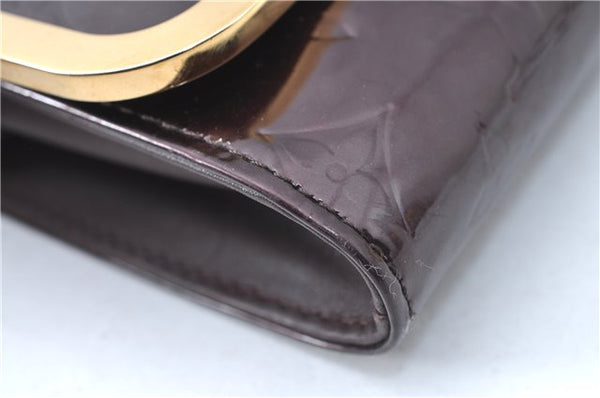 Auth Louis Vuitton Vernis Rossmore PM Shoulder Cross Bag M91546 Wine Red J1778